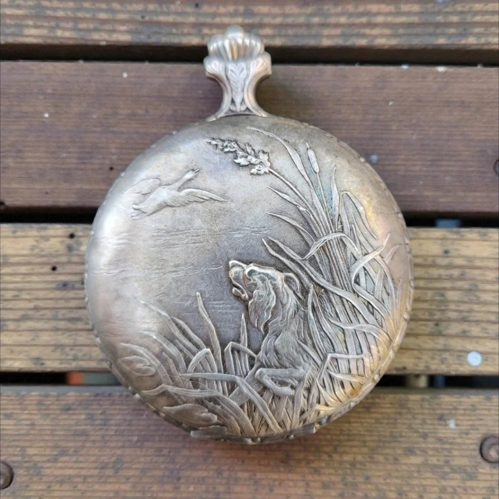 🐕 Vintage Andre Rivoli 17 Jewels Pocket Watch